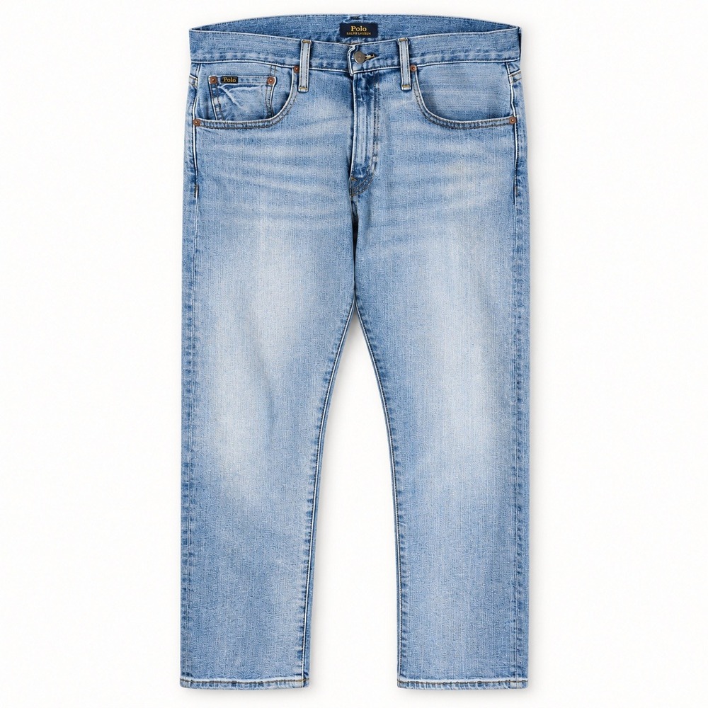 Y2K Polo Ralph Lauren Varick Slim Straight Light Wash Jeans 33x30 Mens